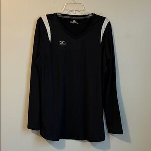 Mizuno Black and Silver Long Sleeve Top
